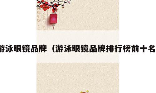 游泳眼镜品牌（游泳眼镜品牌排行榜前十名）