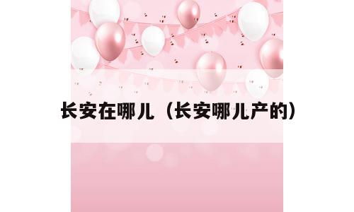 长安在哪儿（长安哪儿产的）