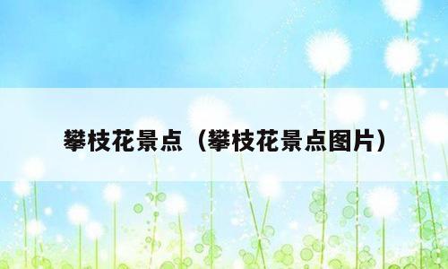 攀枝花景点（攀枝花景点图片）
