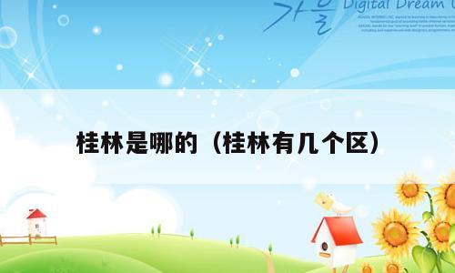 桂林是哪的（桂林有几个区）