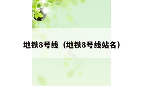 地铁8号线（地铁8号线站名）