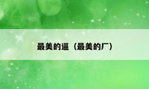 最美的逼（最美的厂）
