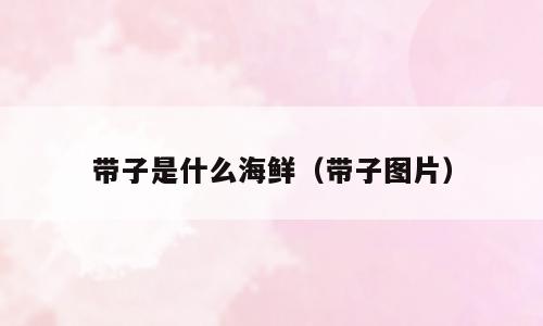 带子是什么海鲜（带子图片）