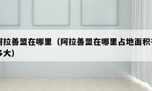 阿拉善盟在哪里（阿拉善盟在哪里占地面积有多大）