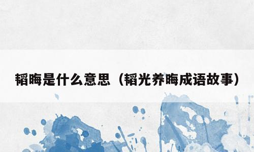 韬晦是什么意思（韬光养晦成语故事）