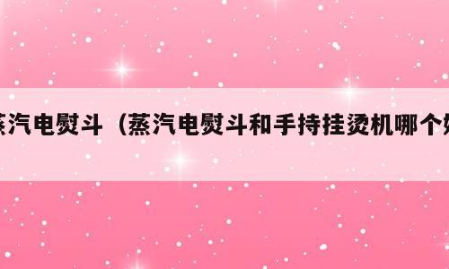 蒸汽电熨斗（蒸汽电熨斗和手持挂烫机哪个好）