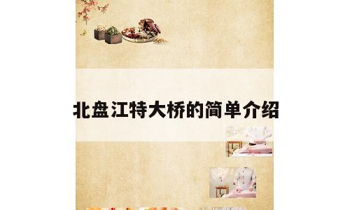 北盘江特大桥的简单介绍