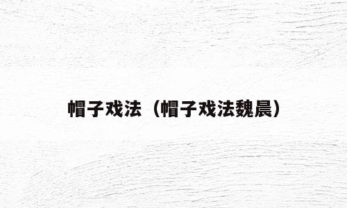 帽子戏法（帽子戏法魏晨）