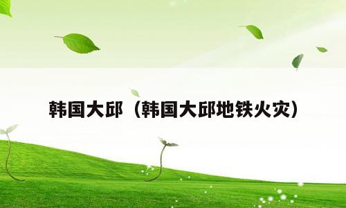 韩国大邱（韩国大邱地铁火灾）