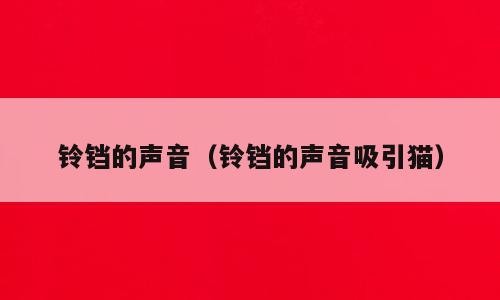 铃铛的声音（铃铛的声音吸引猫）