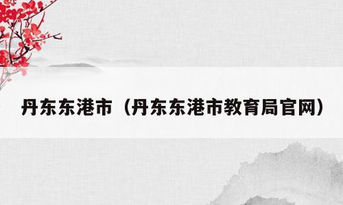 丹东东港市（丹东东港市教育局官网）