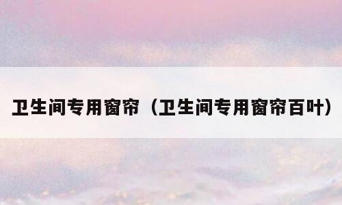 卫生间专用窗帘（卫生间专用窗帘百叶）