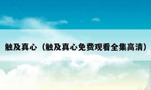 触及真心（触及真心免费观看全集高清）