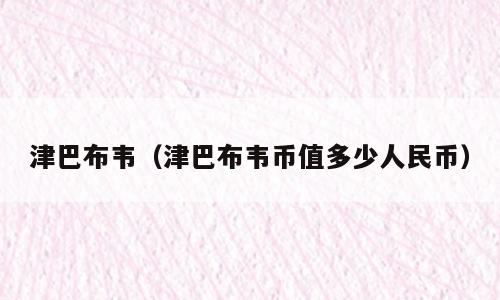 津巴布韦（津巴布韦币值多少人民币）