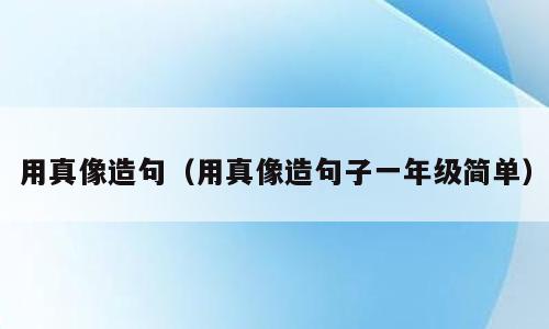 用真像造句（用真像造句子一年级简单）