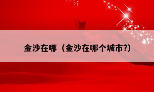 金沙在哪（金沙在哪个城市?）