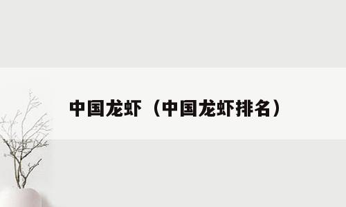 中国龙虾（中国龙虾排名）