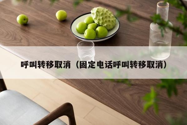呼叫转移取消（固定电话呼叫转移取消）