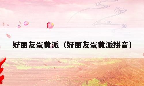 好丽友蛋黄派（好丽友蛋黄派拼音）