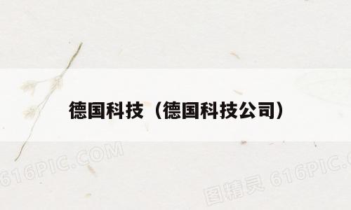 德国科技（德国科技公司）