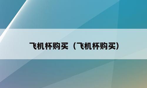 飞机杯购买（飞机杯购买）