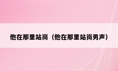 他在那里站岗（他在那里站岗男声）