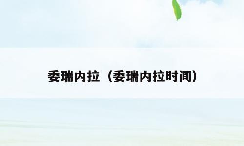 委瑞内拉（委瑞内拉时间）