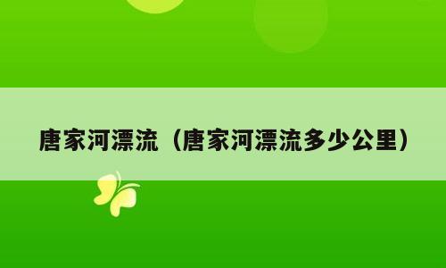 唐家河漂流（唐家河漂流多少公里）