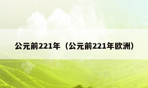 公元前221年（公元前221年欧洲）