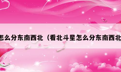 怎么分东南西北（看北斗星怎么分东南西北）