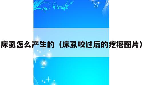 床虱怎么产生的（床虱咬过后的疙瘩图片）