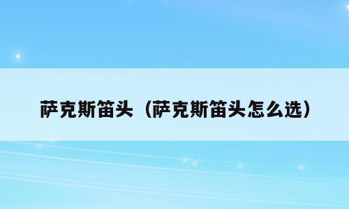 萨克斯笛头（萨克斯笛头怎么选）