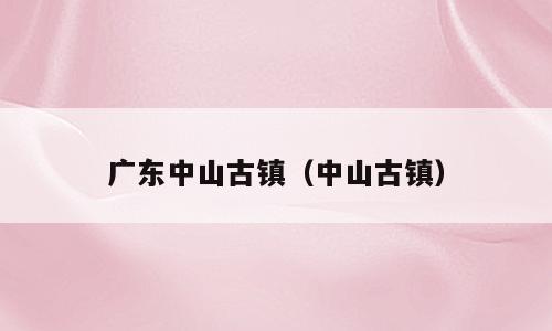 广东中山古镇（中山古镇）