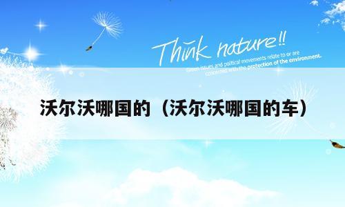 沃尔沃哪国的（沃尔沃哪国的车）