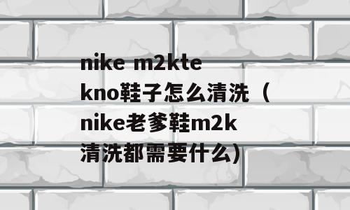 nike m2ktekno鞋子怎么清洗（nike老爹鞋m2k清洗都需要什么)