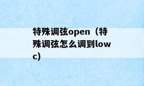 特殊调弦open（特殊调弦怎么调到lowc)