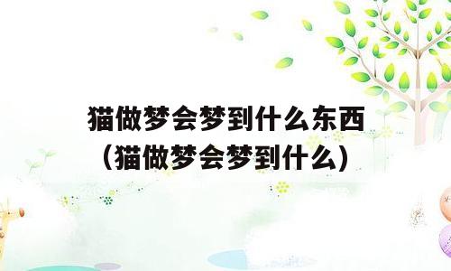 猫做梦会梦到什么东西（猫做梦会梦到什么)