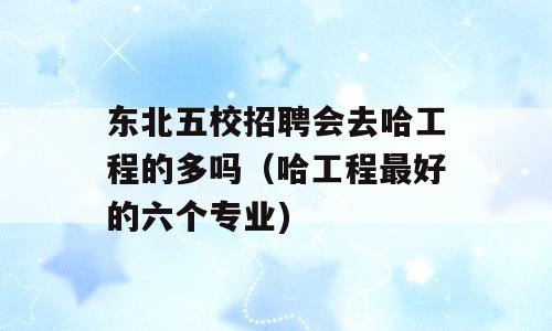 东北五校招聘会去哈工程的多吗（哈工程最好的六个专业)