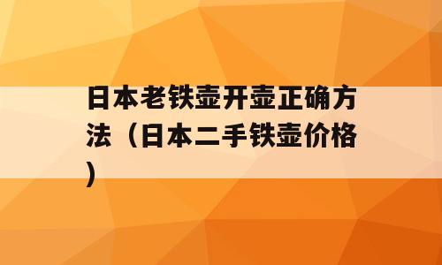 日本老铁壶开壶正确方法（日本二手铁壶价格)
