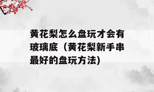 黄花梨怎么盘玩才会有玻璃底（黄花梨新手串最好的盘玩方法)