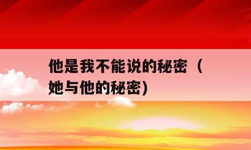 他是我不能说的秘密（她与他的秘密)