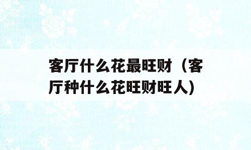 客厅什么花最旺财（客厅种什么花旺财旺人)