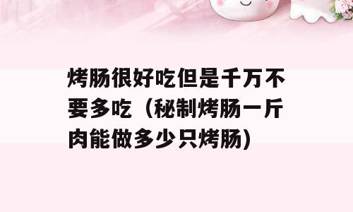 烤肠很好吃但是千万不要多吃（秘制烤肠一斤肉能做多少只烤肠)
