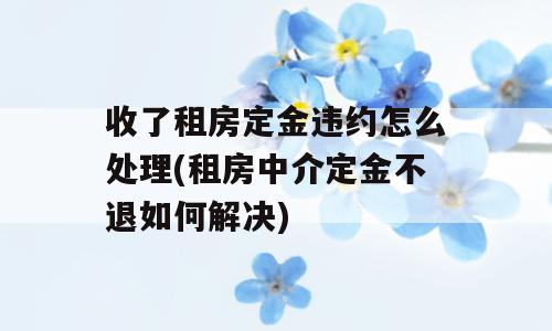 收了租房定金违约怎么处理(租房中介定金不退如何解决)