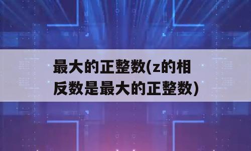 最大的正整数(z的相反数是最大的正整数)