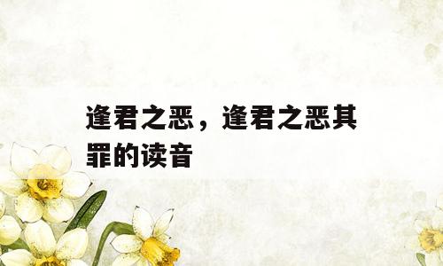 逢君之恶，逢君之恶其罪的读音