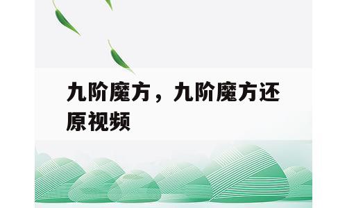 九阶魔方，九阶魔方还原视频