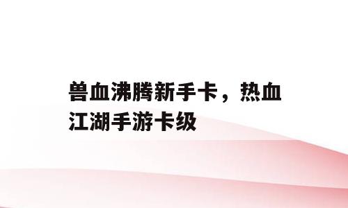 兽血沸腾新手卡，热血江湖手游卡级