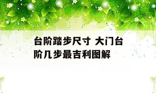 台阶踏步尺寸 大门台阶几步最吉利图解