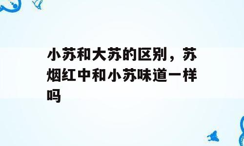小苏和大苏的区别，苏烟红中和小苏味道一样吗